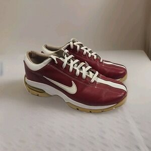 NIKE Air Golf Giddy Up PA2 307422 610 Women's Leather Golf Shoes Red White Sz 6
